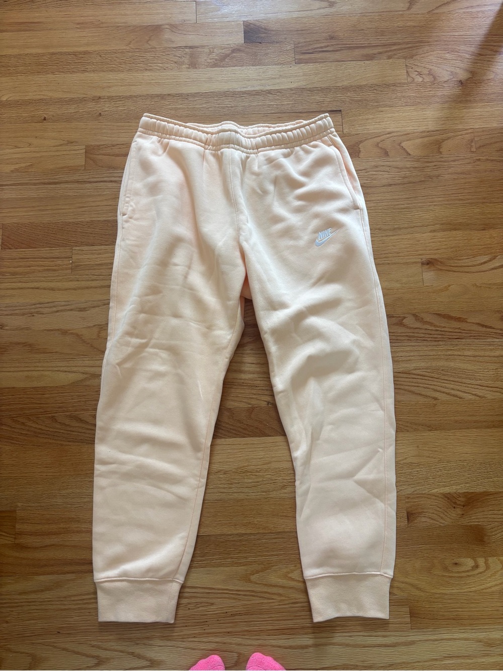 Nike Adult Unisex size L Peach Fleece Joggers